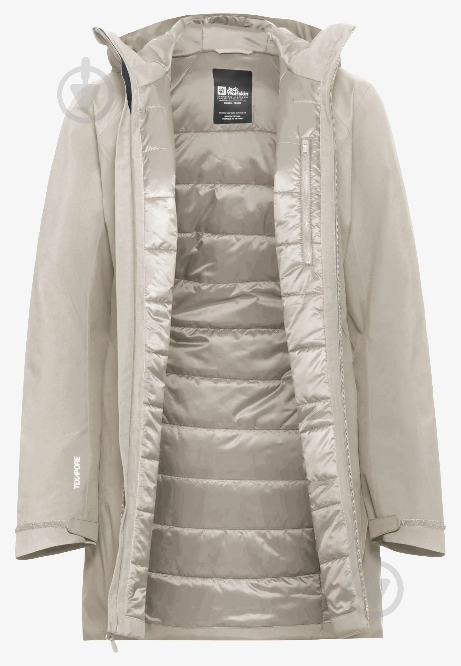 Куртка жіноча зимова Jack Wolfskin HEIDELSTEIN INS JKT W 1115681_A0056 р.L бежева - фото 9