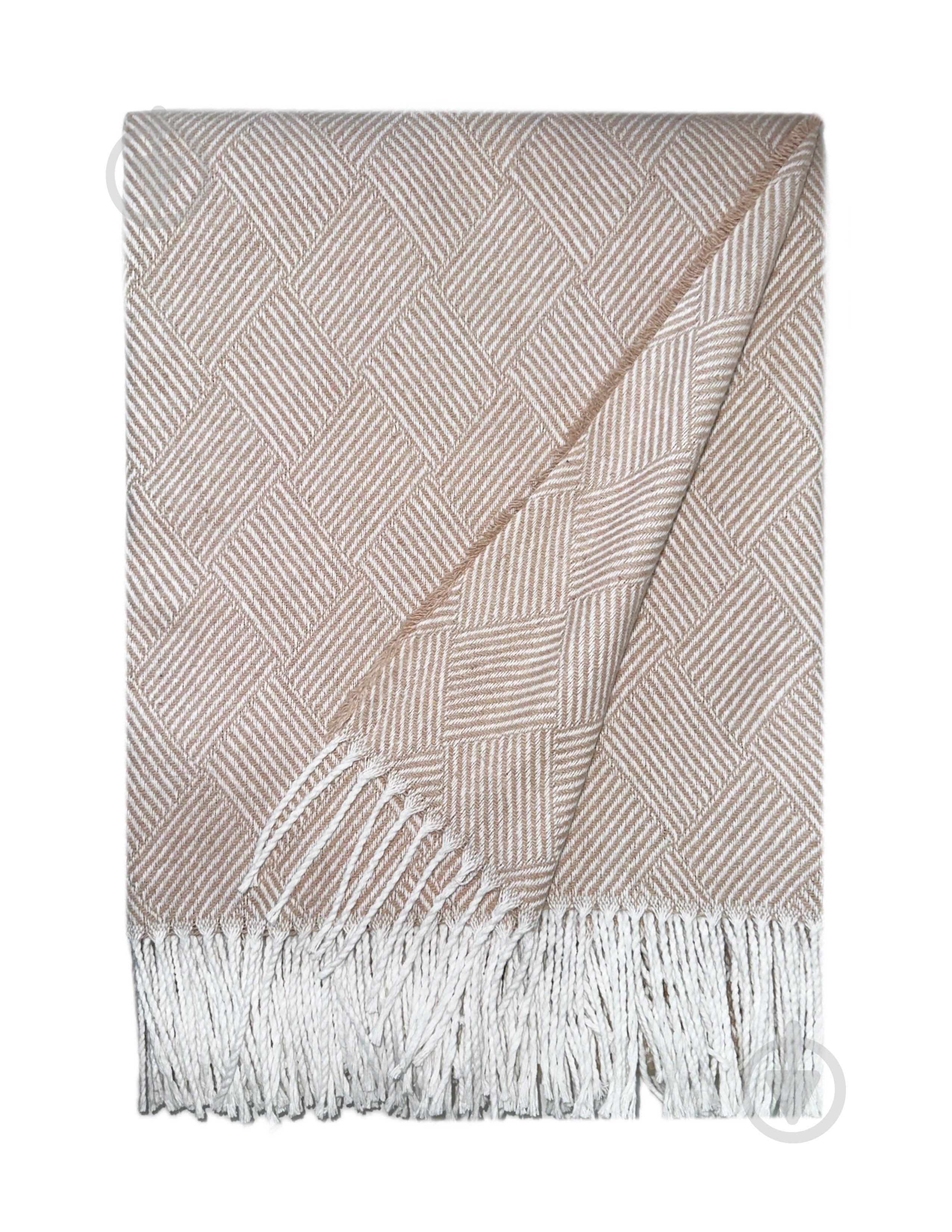 Плед Валенсія 200x220 см бежево-білий Vladi - фото 2