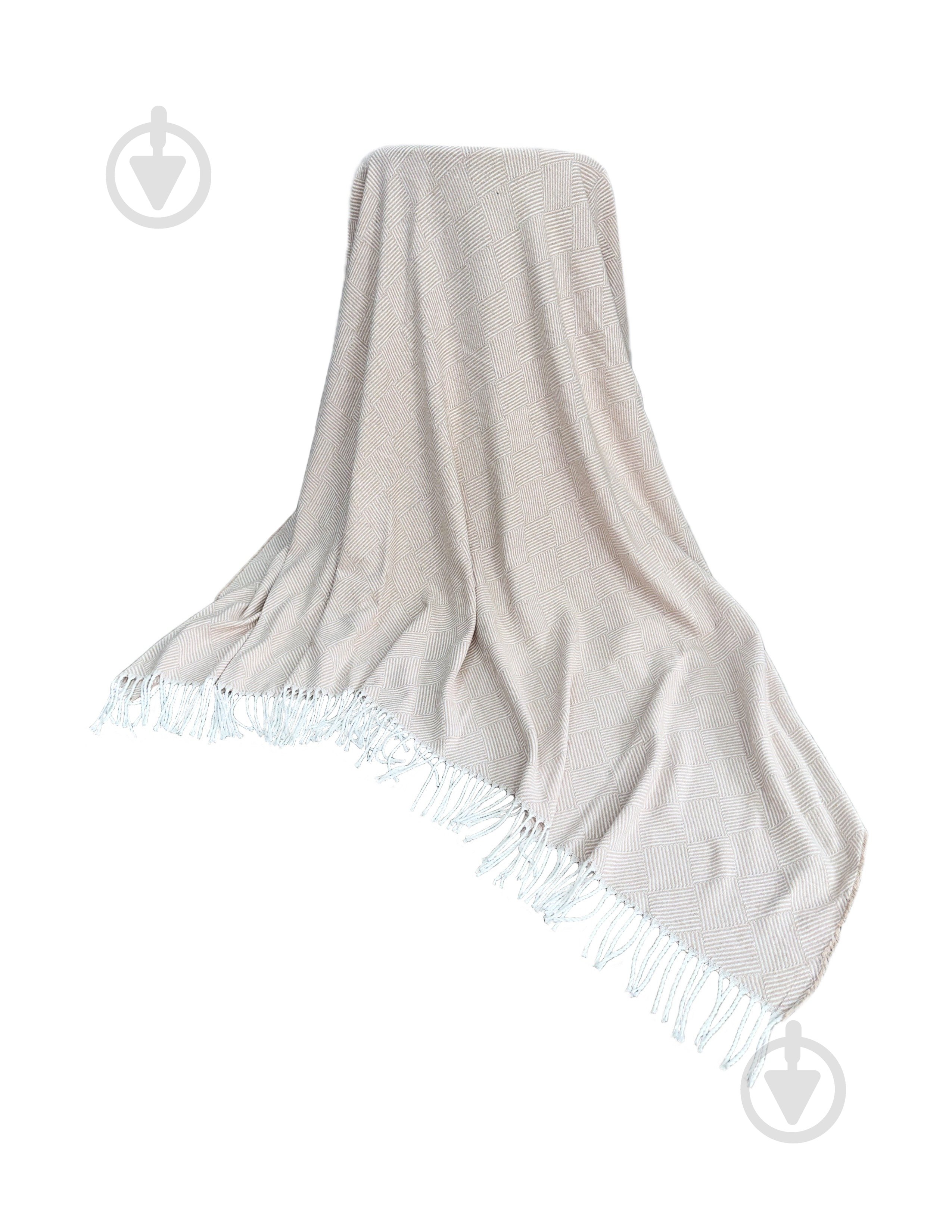 Плед Валенсія 200x220 см бежево-білий Vladi - фото 3