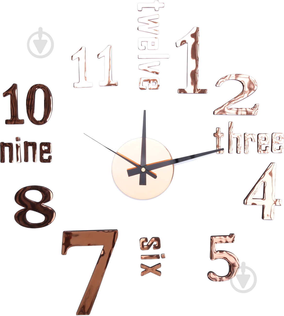 Часы настенные Сделай сам 60х60 см медные - фото 1