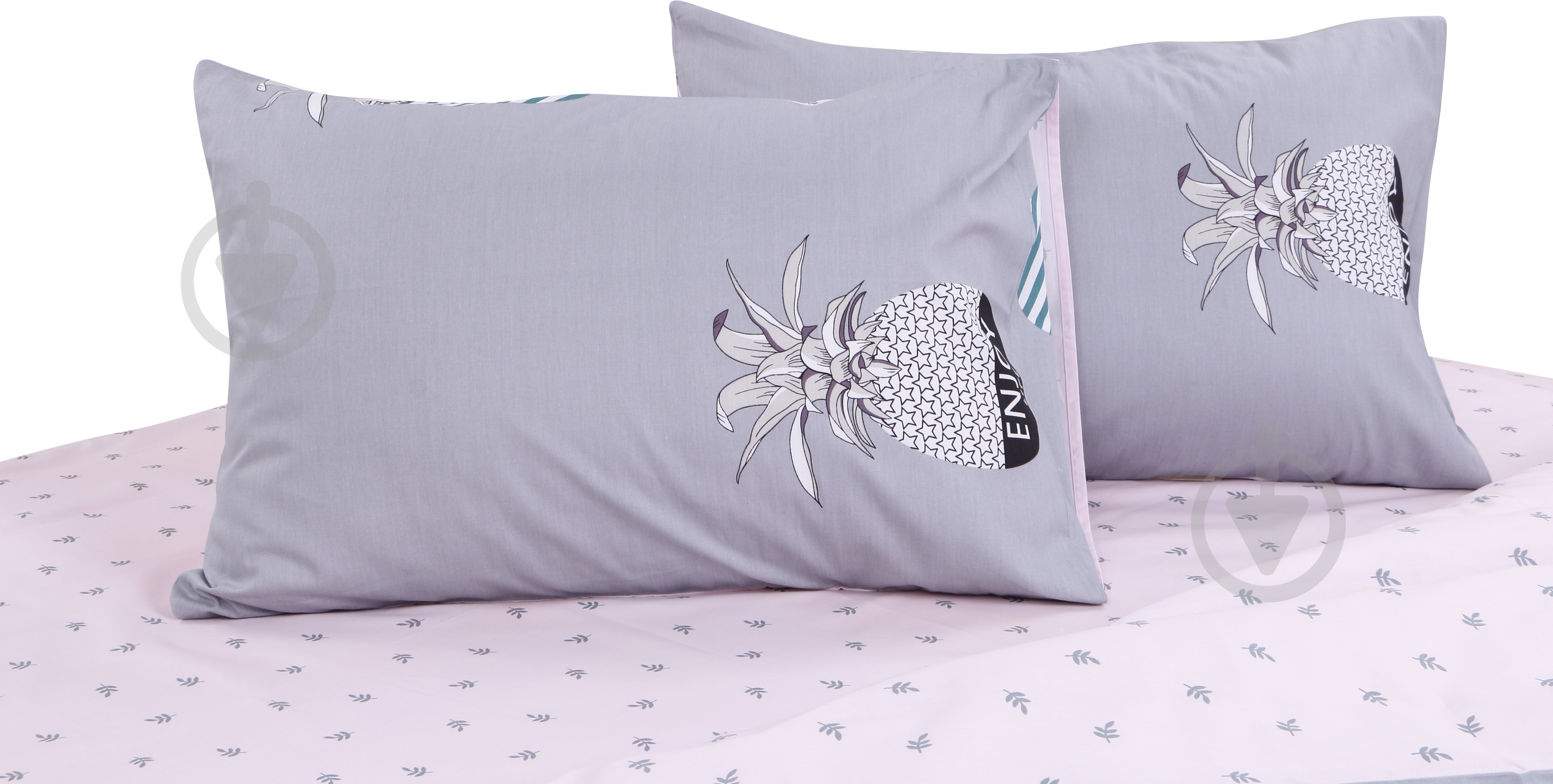 Комплект постельного белья Pineapple 2 серый с рисунком La Nuit - фото 3