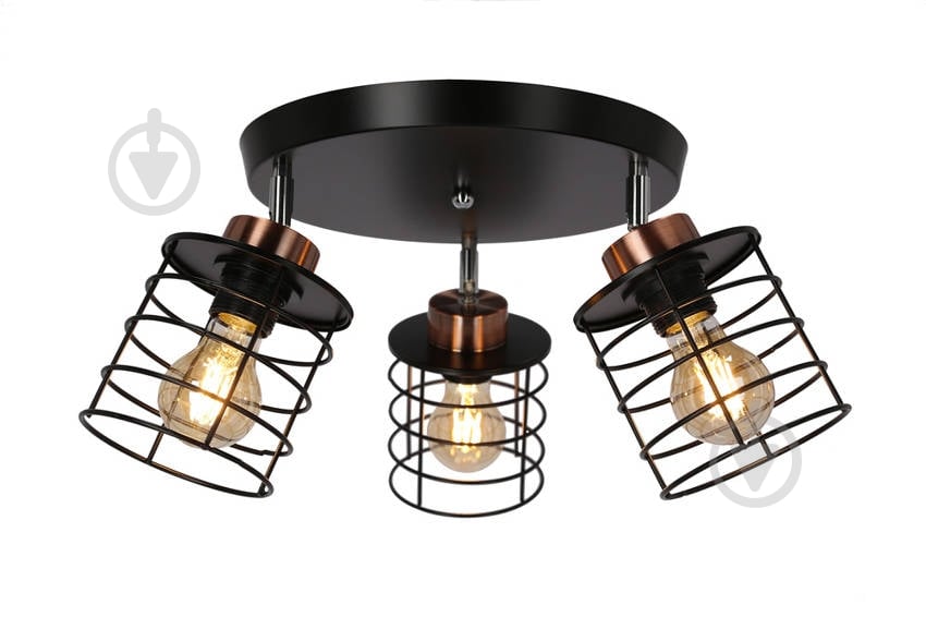 Спот Candellux Glob 3x40 Вт E27 черный/медь 98-00392 - фото 1