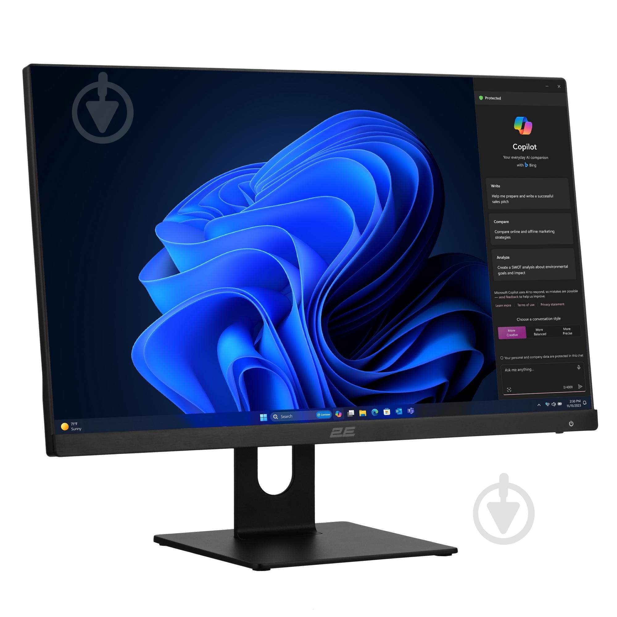 Моноблок 2E Rational K6 23,8" (2E-K6.V2.15) black - фото 2