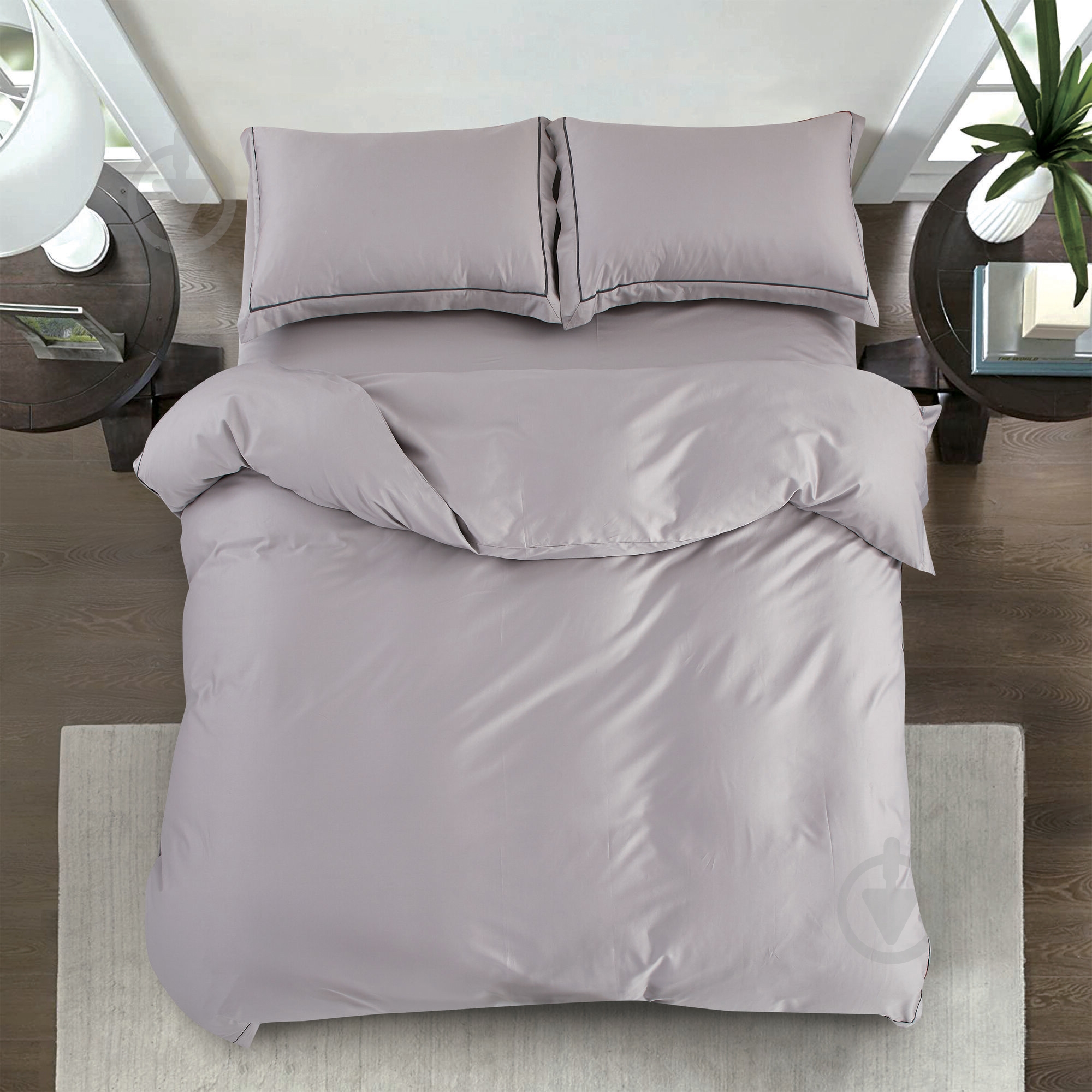 Комплект постельного белья Solid семейный серый La Nuit - фото 1 Комплект постельного белья Solid семейный серый La Nuit - фото 1