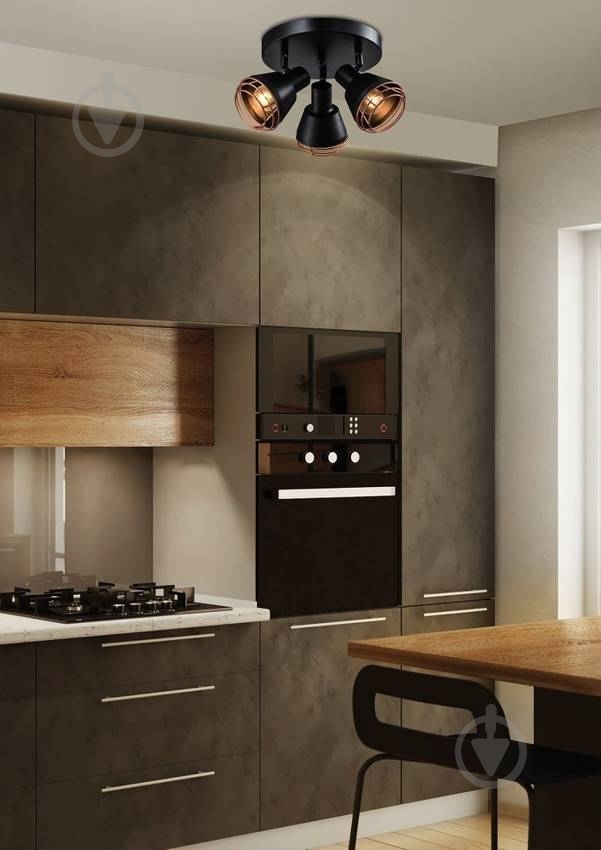Спот Candellux Neria 3x40 Вт E14 черный/медь 98-83111 - фото 2