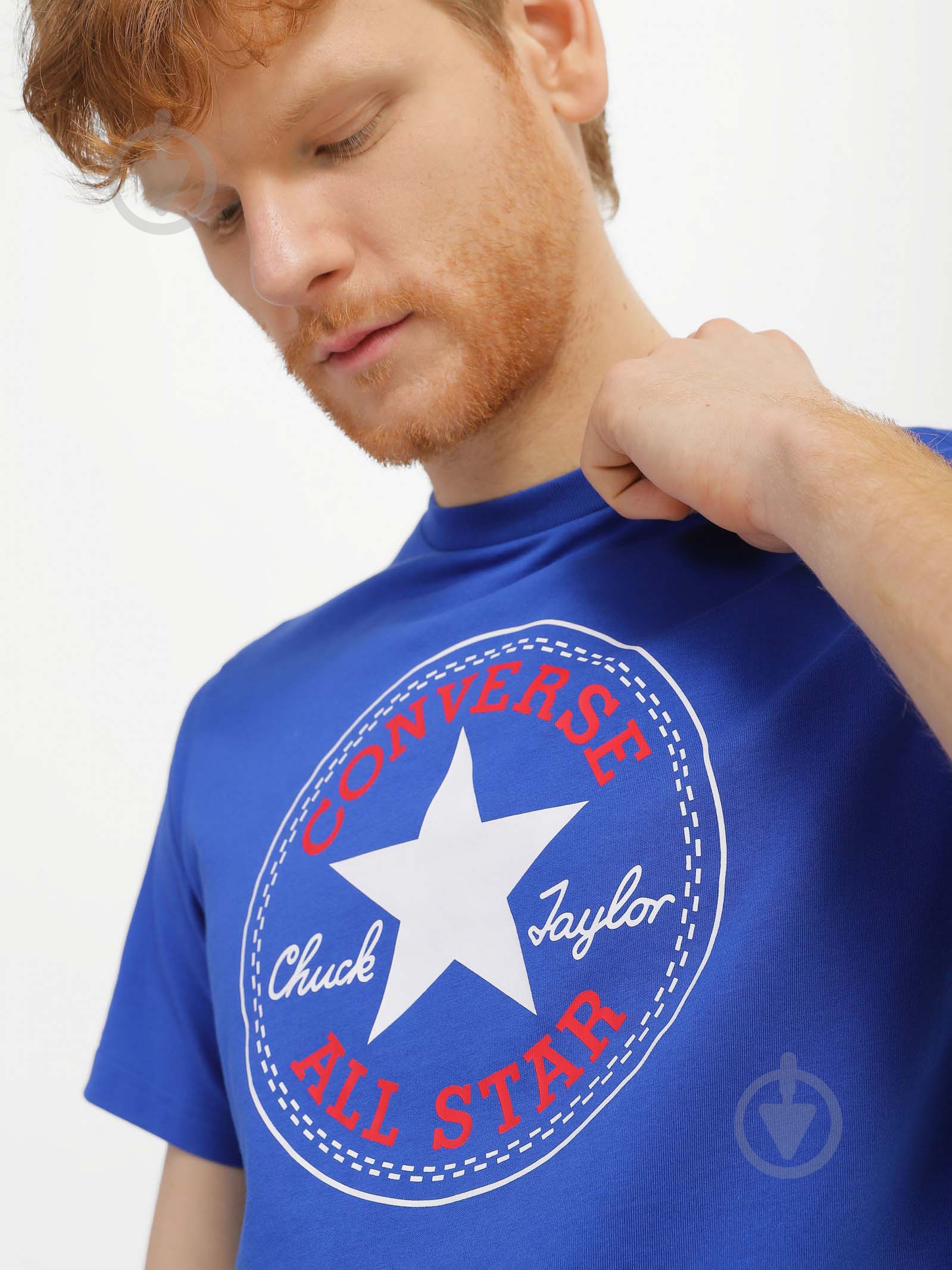 Футболка Converse STANDARD FIT CENTER FRONT CHUCK PATCH CORE TEE 10025459-400 р.M синий - фото 5