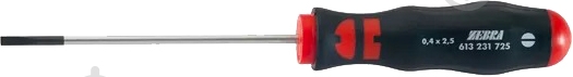 Отвертка WURTH шлицевая круглый стержень 1,0X5,5X150 Zebra 0613231755 - фото 1