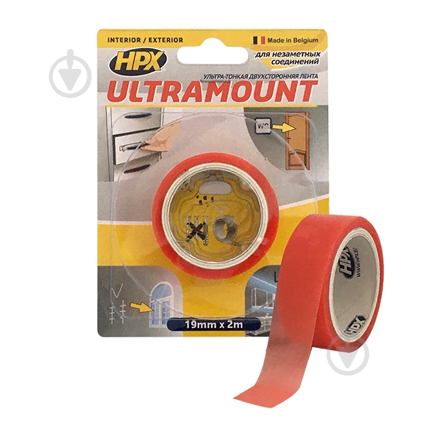 Двухсторонняя монтажная клеющая лента HPX ULTRA MOUNT 19x0,2 мм 2 м прозрачный - фото 1 Двухсторонняя монтажная клеющая лента HPX ULTRA MOUNT 19x0,2 мм 2 м прозрачный - фото 1