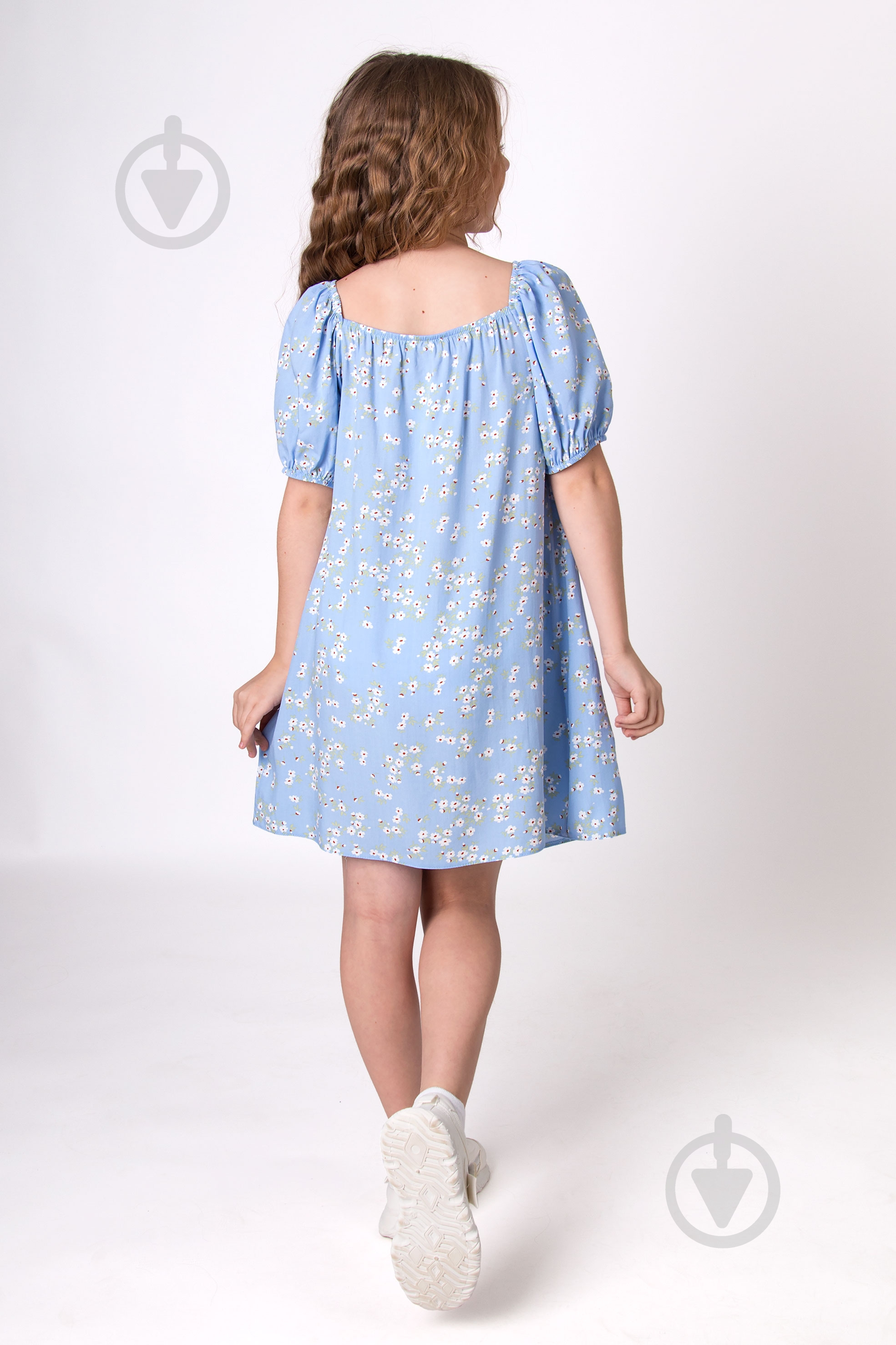 Платье Mevis р.128 голубой 4905 - фото 3 Платье Mevis р.128 голубой 4905 - фото 3
