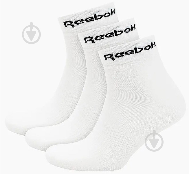 Носки Reebok Act Core Ankle Sock GH8167 р.S белый 3 шт. - фото 1