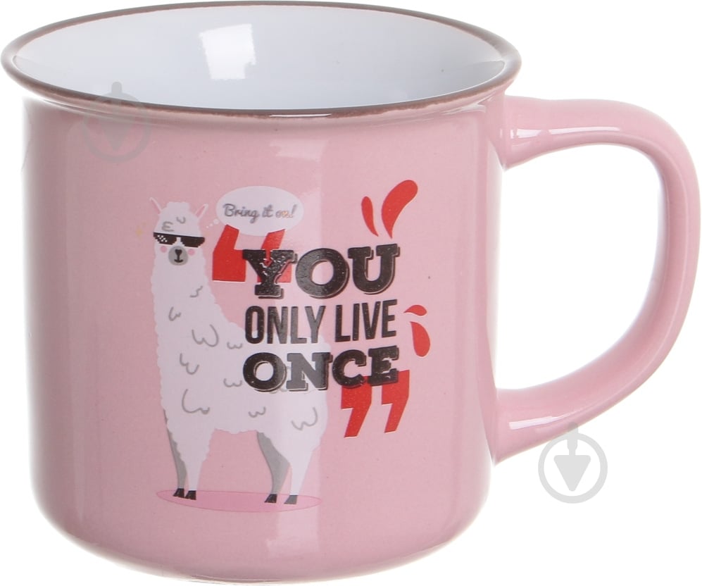 Чашка Bella Vita Llama Pink 290 мл - фото 1 Чашка Bella Vita Llama Pink 290 мл - фото 1