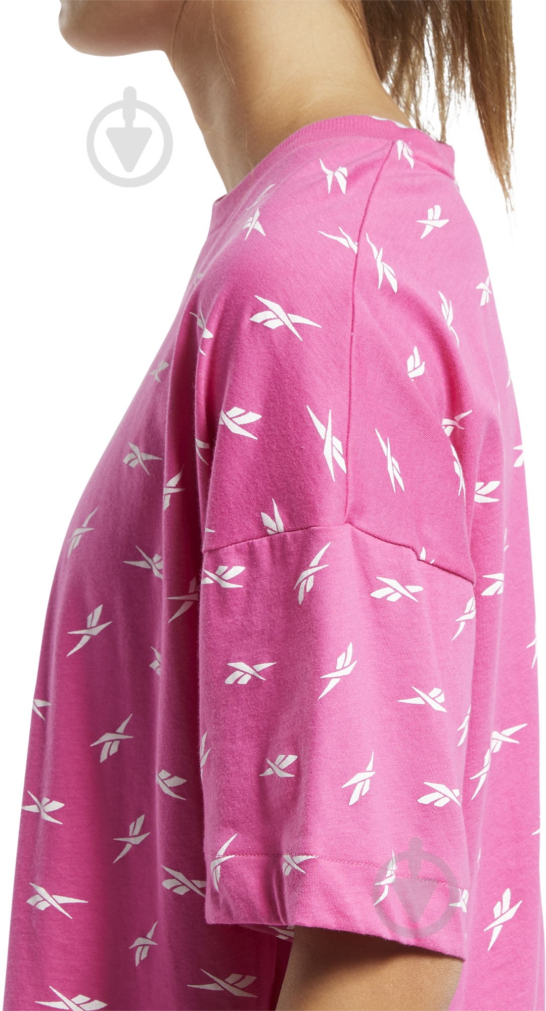 Футболка Reebok TE AOP Vector Tee GJ0671 р.M розовый - фото 3