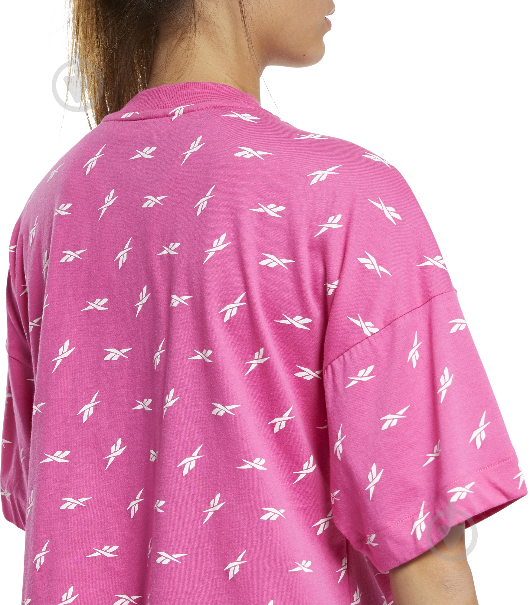 Футболка Reebok TE AOP Vector Tee GJ0671 р.M розовый - фото 4