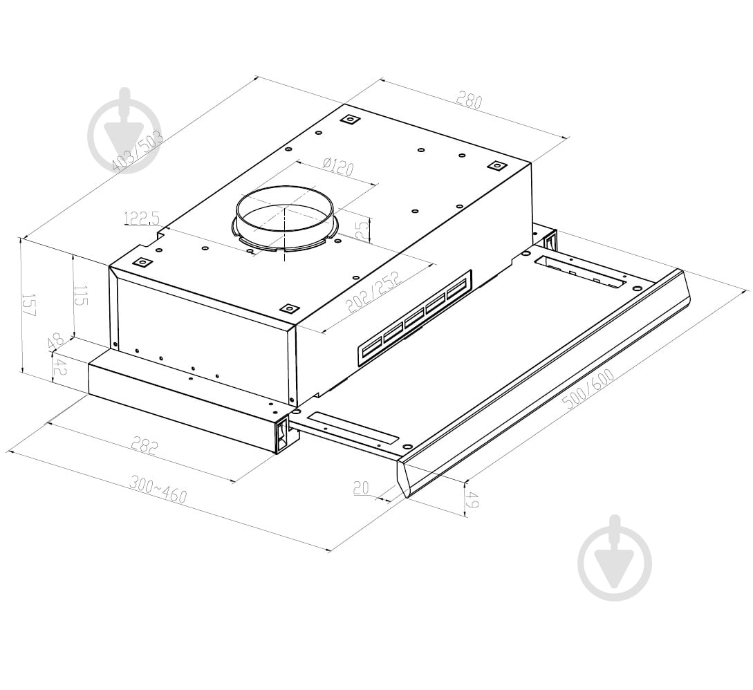 Вытяжка Pyramida TLX1-60 WH - фото 7
