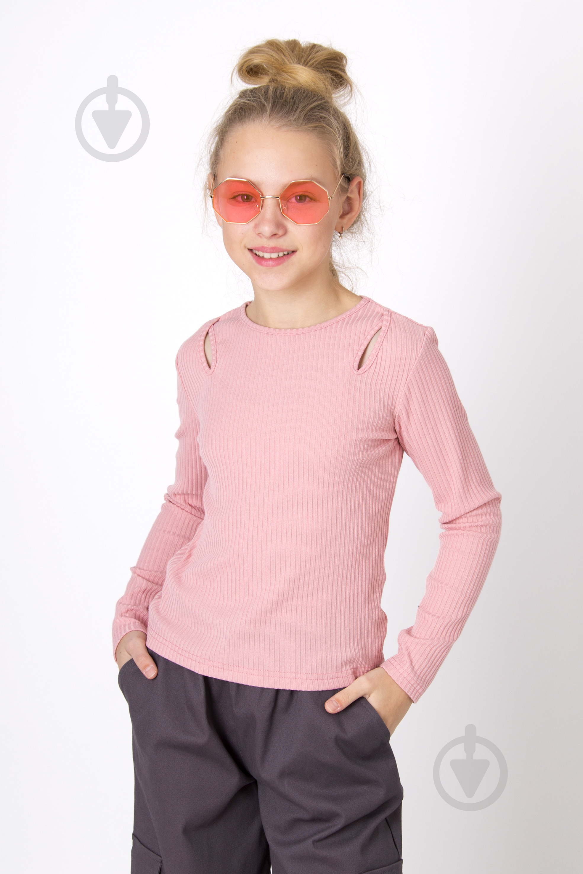 Лонгслив для девочки Mevis (06) р.128 розовый 4912 - фото 1 Лонгслив для девочки Mevis (06) р.128 розовый 4912 - фото 1