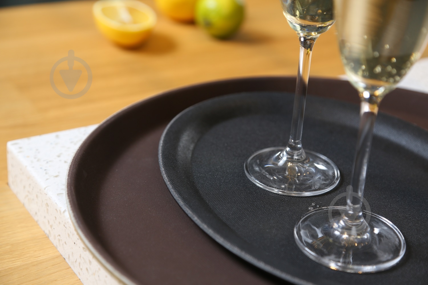 Поднос круглая с высоким бортом 32 см - фото 4