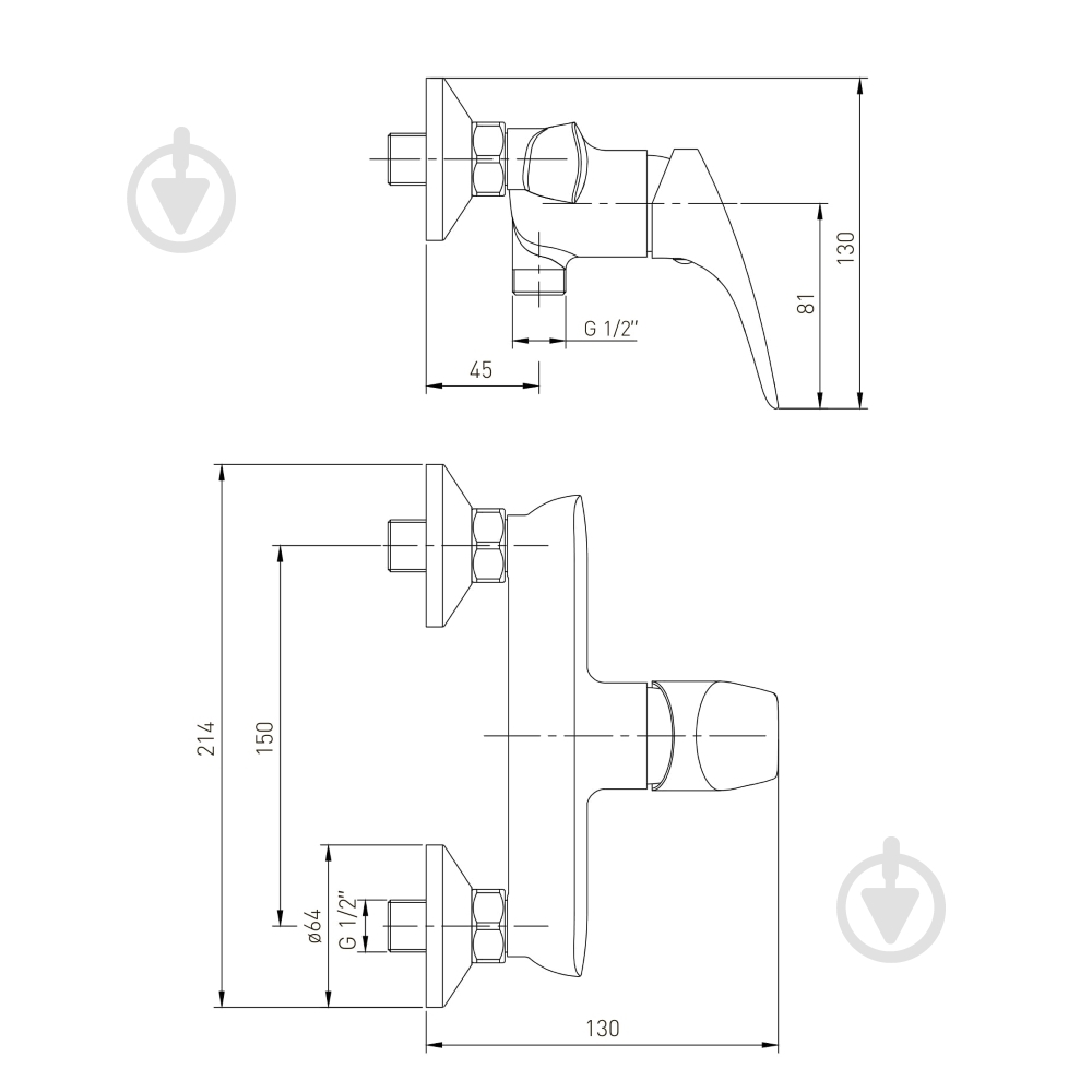 Смеситель для душа VOLLE Orlando 15193100 - фото 2