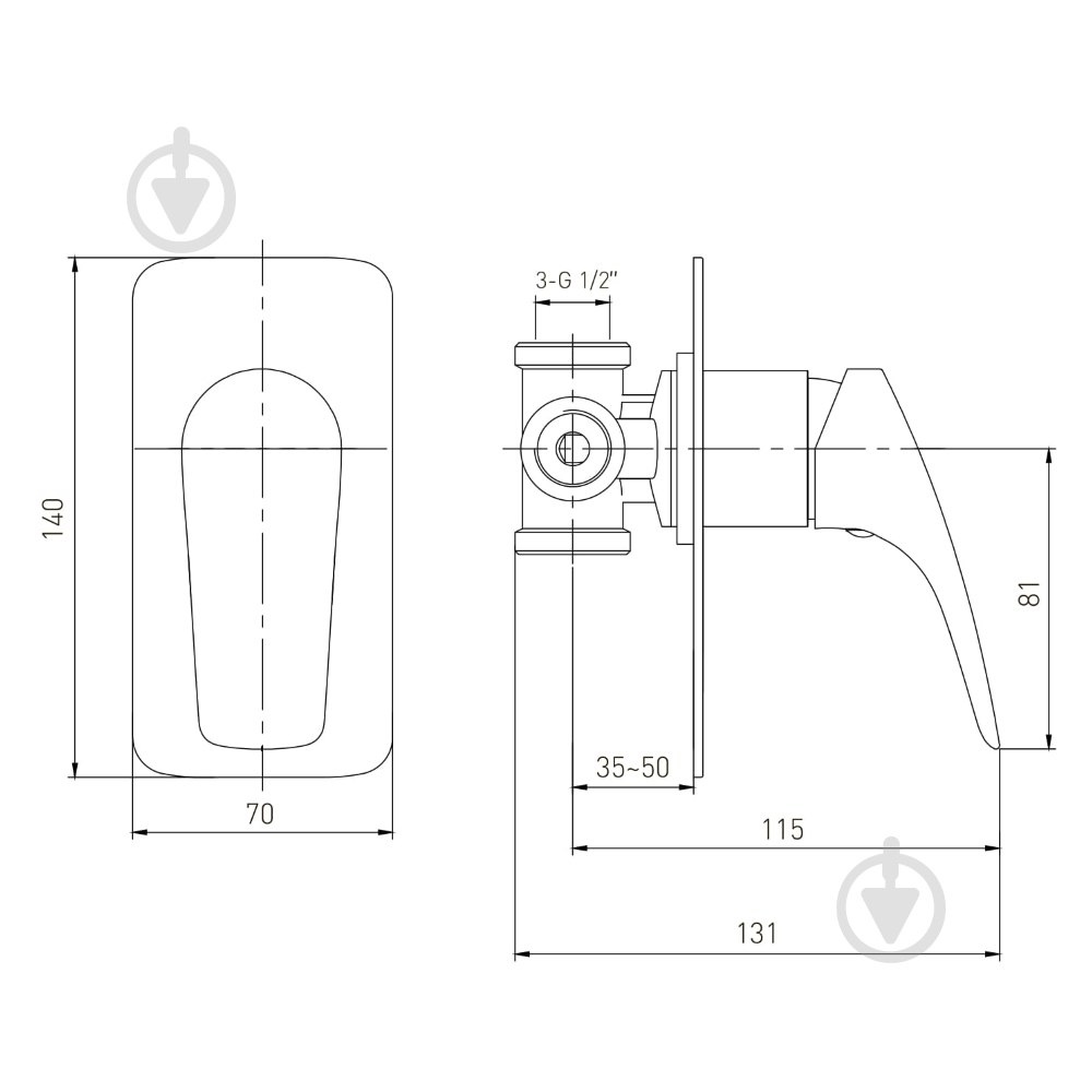 Смеситель для душа VOLLE Orlando 15193200 - фото 2