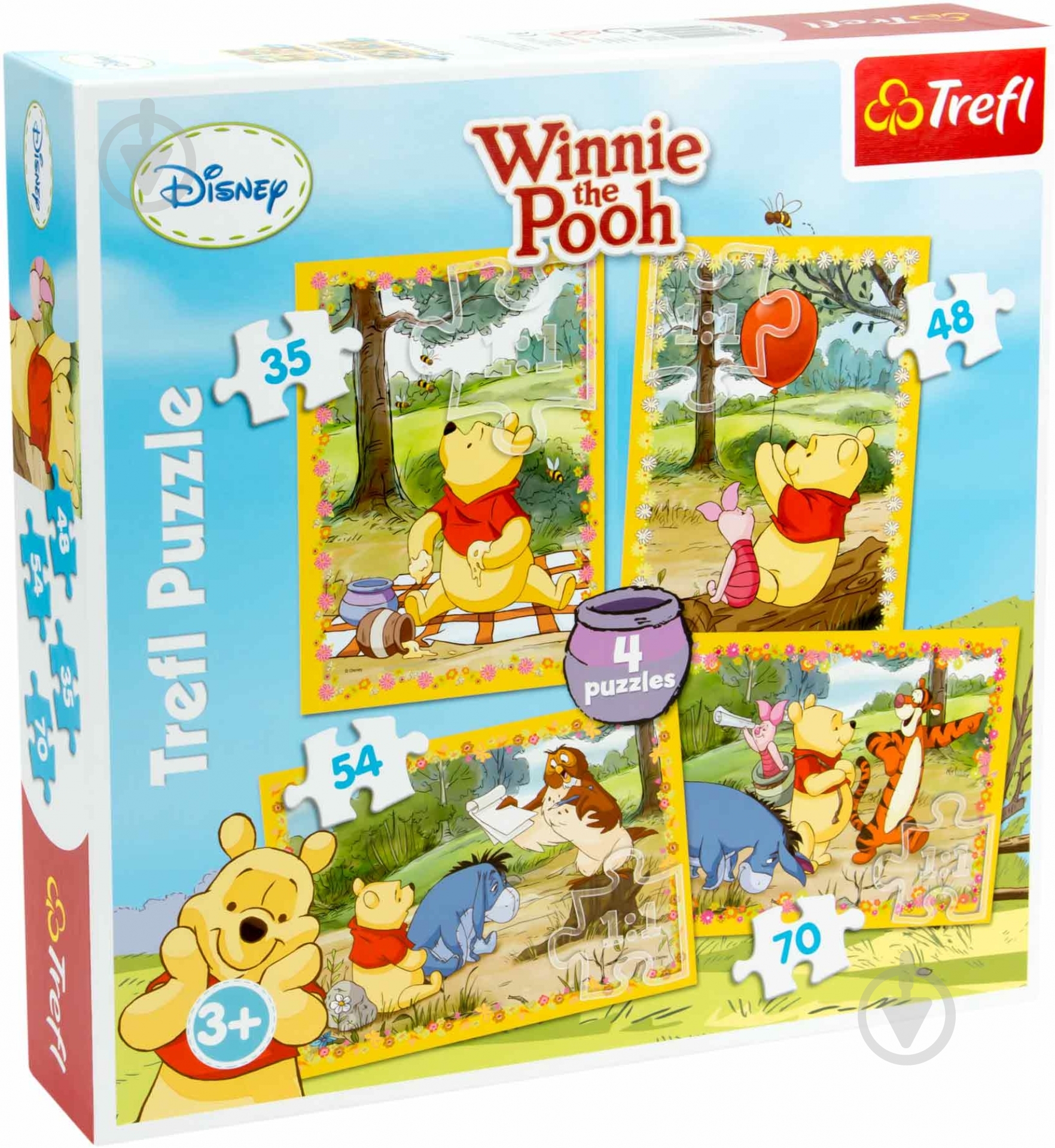 Пазлы Trefl Винни-Пух 4 в 1 34099 - фото 1