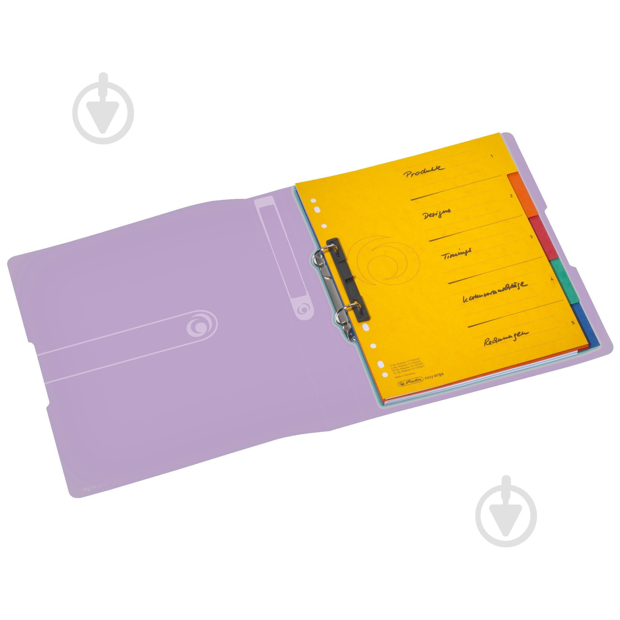 Папка-регистратор на 2 кольцах 25 мм А4 Pastel Lilac Herlitz 11409034 - фото 3