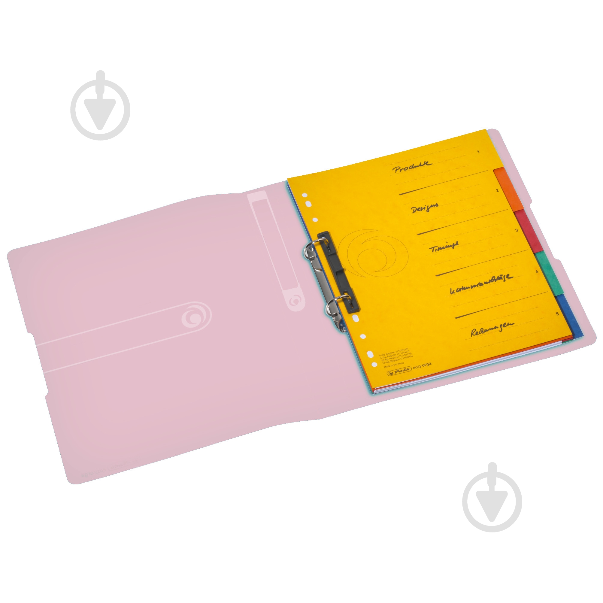 Папка-регистратор на 2 кольцах 25 мм А4 Pastel Rose Herlitz 11409026 - фото 3