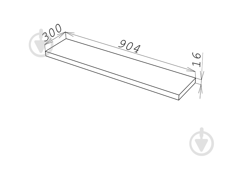 Полка DC Gina 904x16 кантри - фото 2
