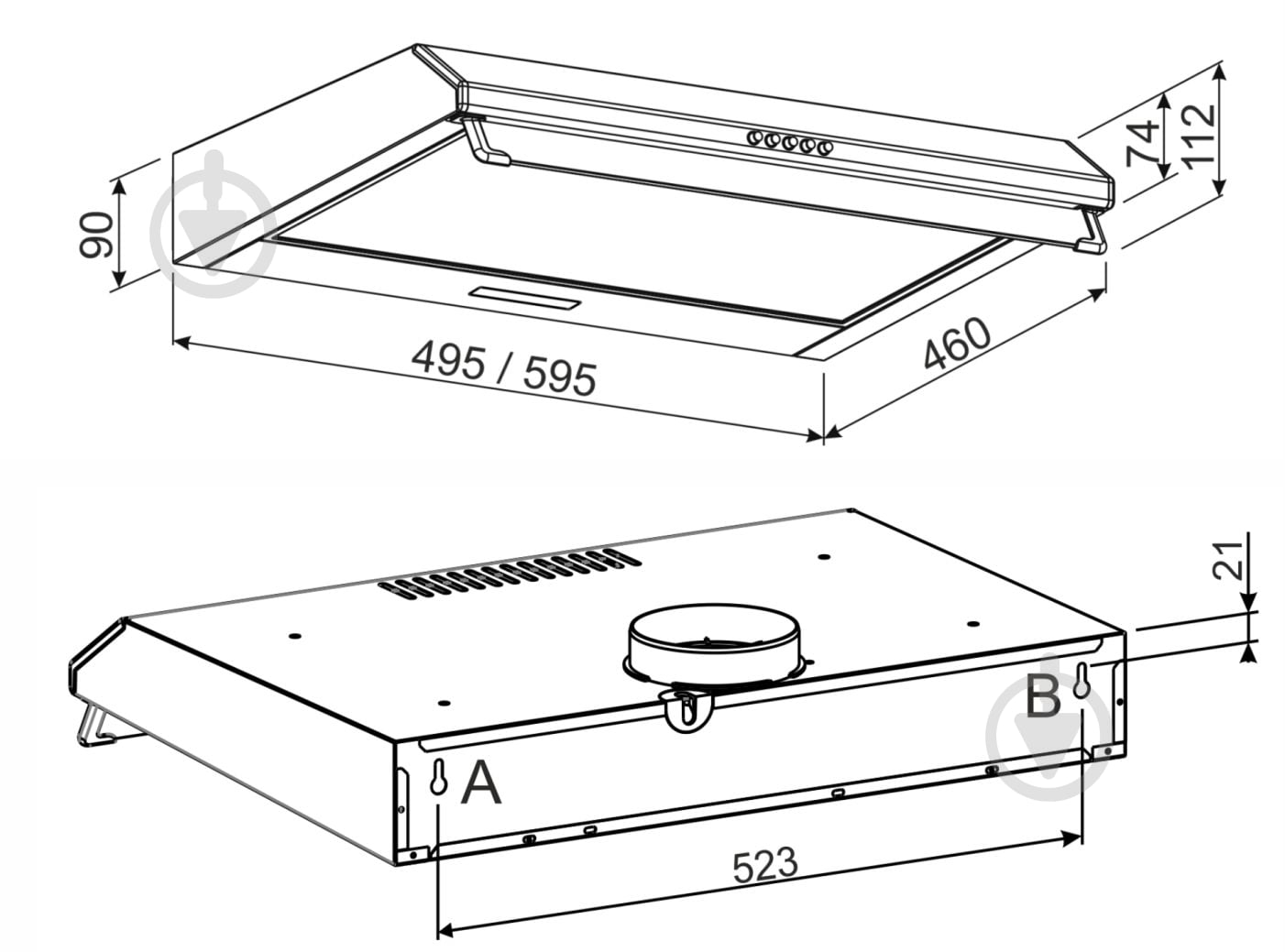 Вытяжка Eleyus PHT I LED 50 BL - фото 7 Вытяжка Eleyus PHT I LED 50 BL - фото 7