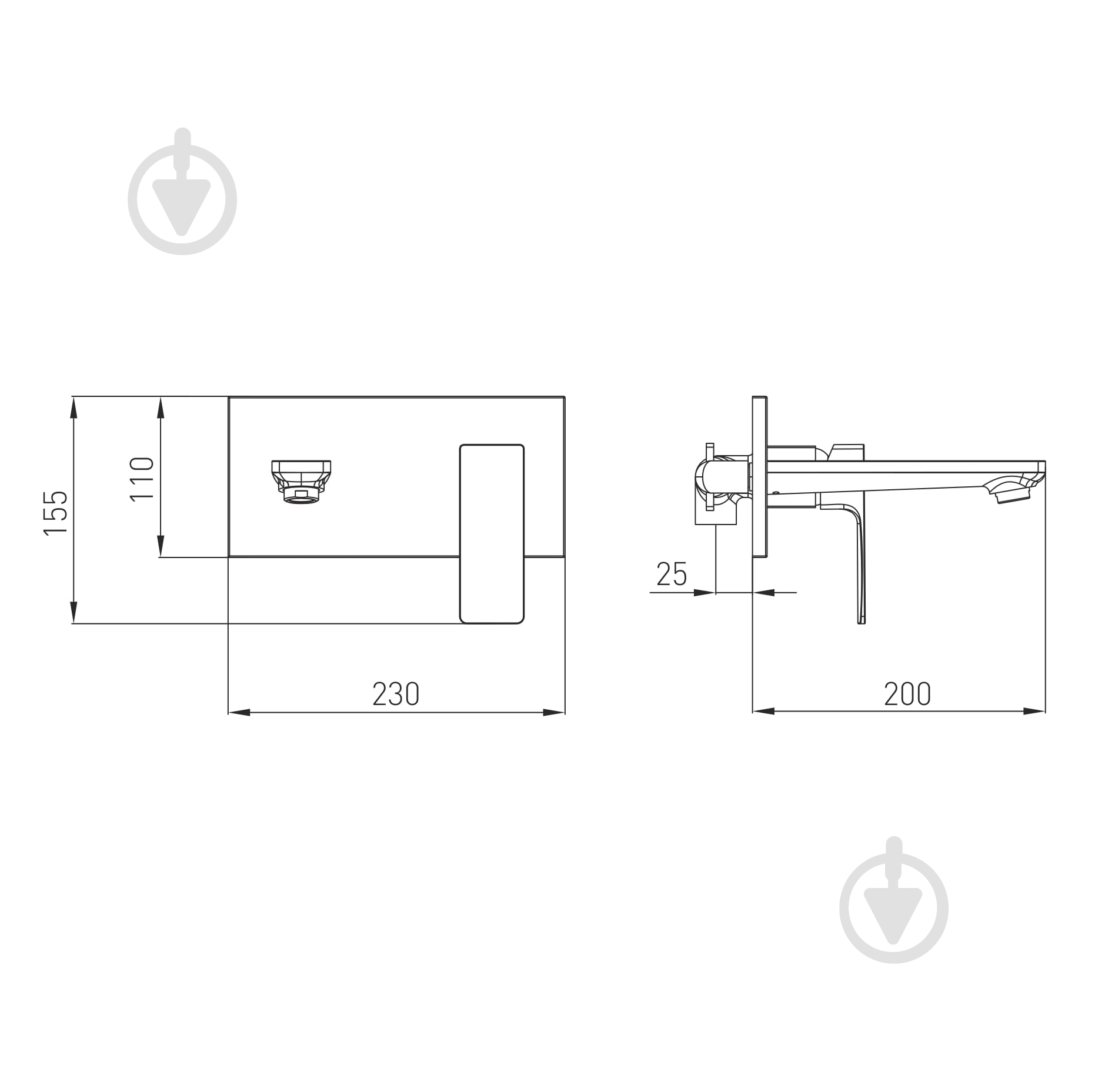 Смеситель VOLLE Leon 15211300 - фото 2