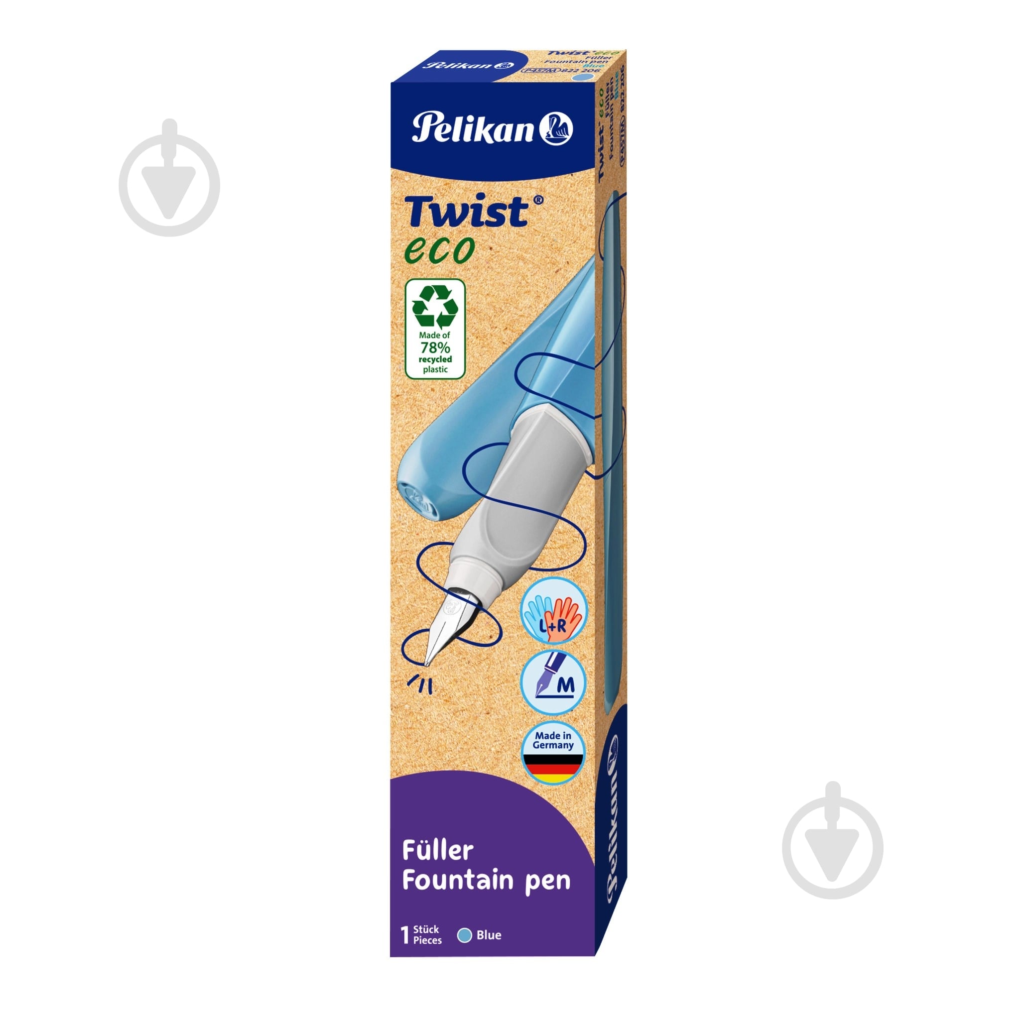 Ручка перьевая Pelikan Twist Eco Blue 822206 - фото 3