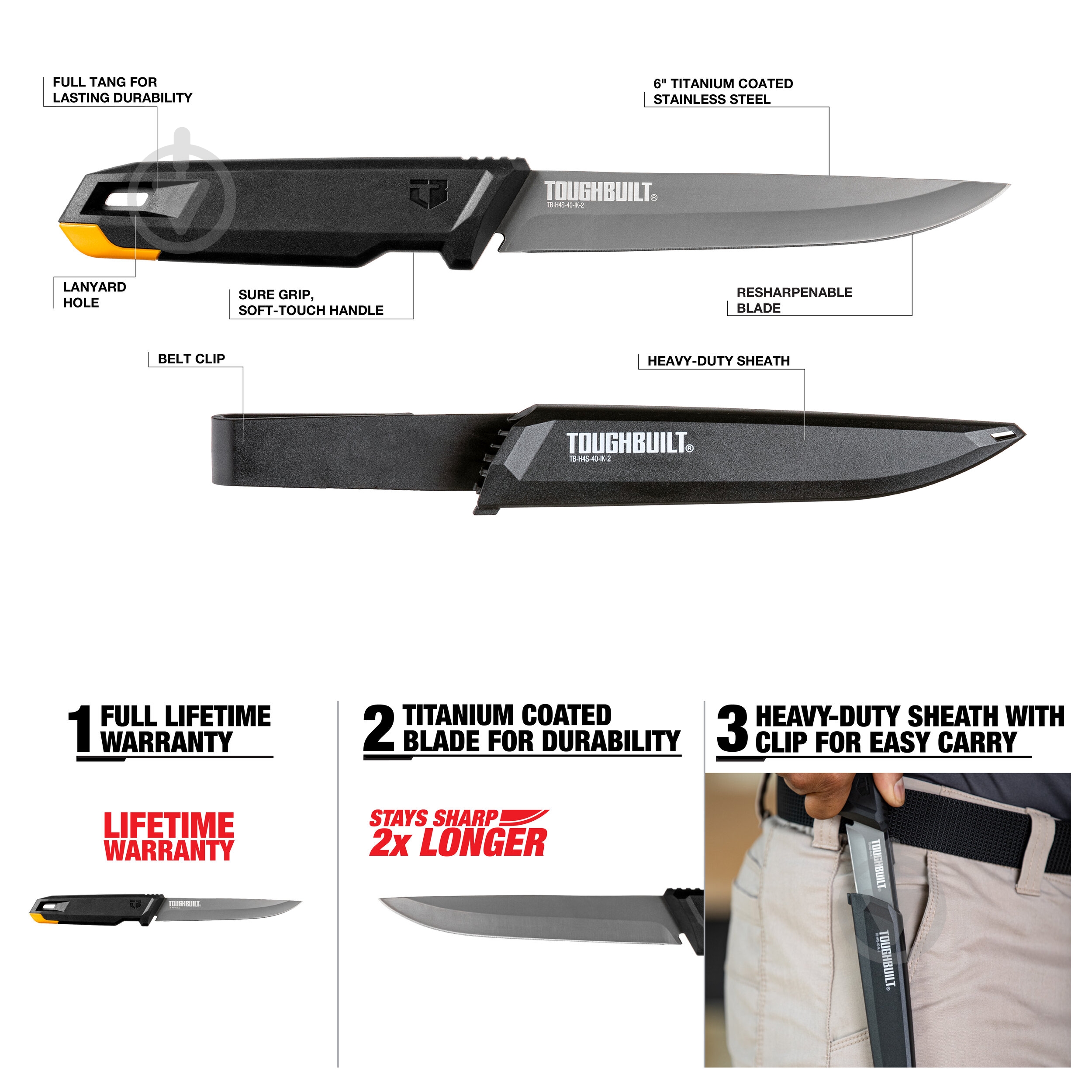 Ніж ToughBuilt TB-H4S-40-IK-2 - фото 2 Ніж ToughBuilt TB-H4S-40-IK-2 - фото 2