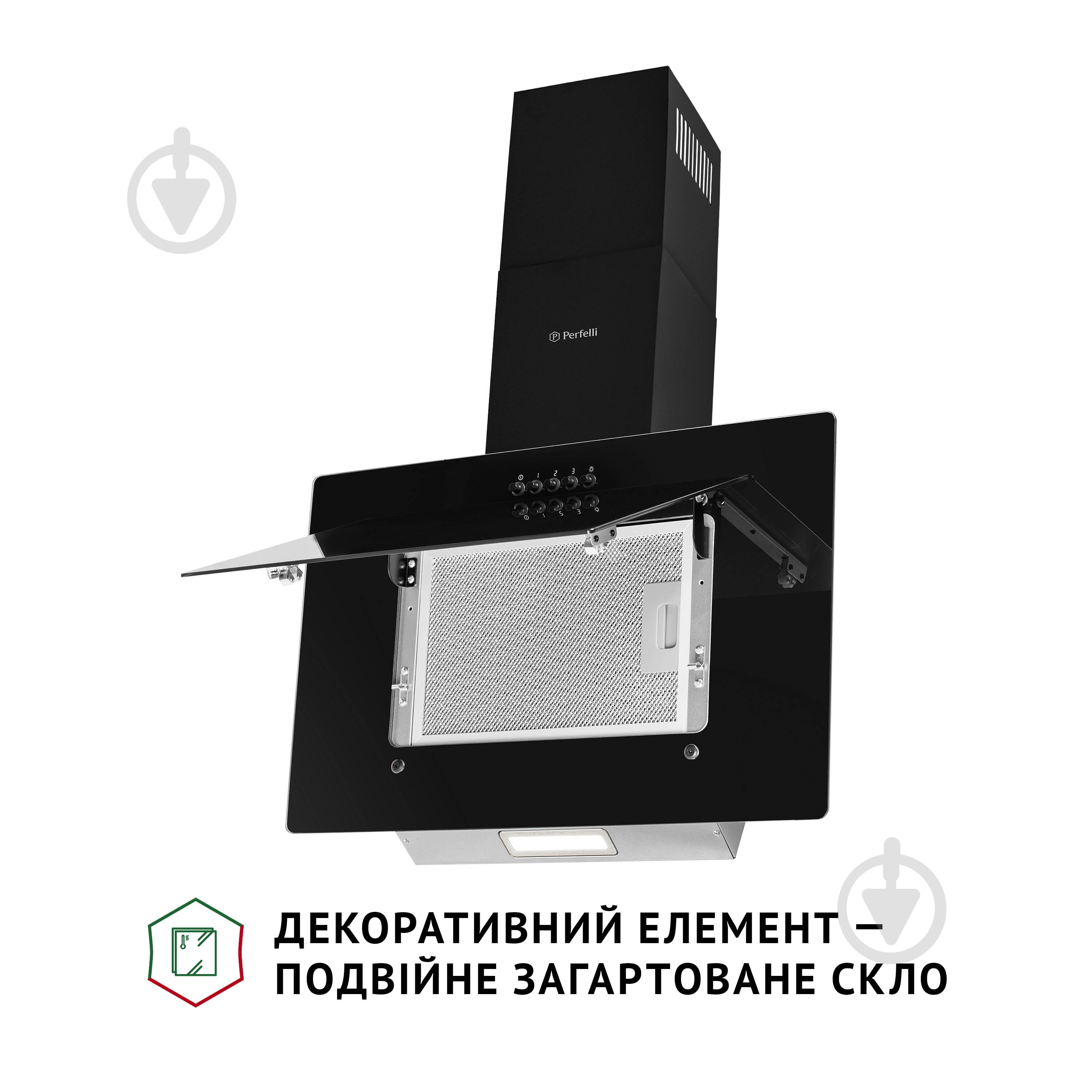 Витяжка Perfelli DN 6142 BL LED декоративна похила - фото 3