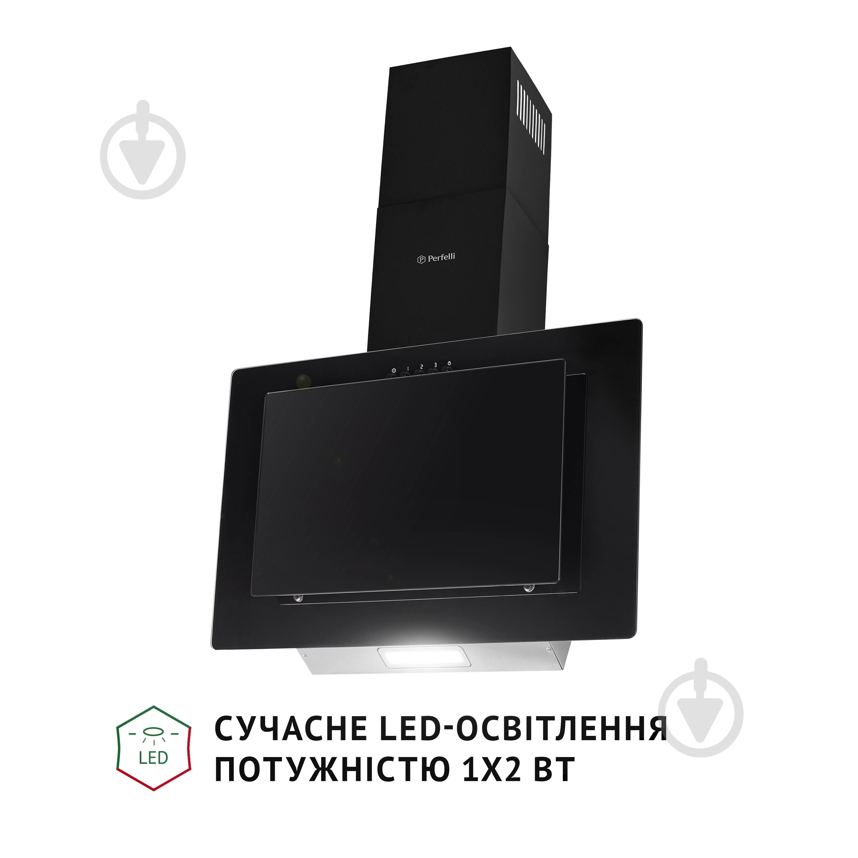 Витяжка Perfelli DN 6142 BL LED декоративна похила - фото 5
