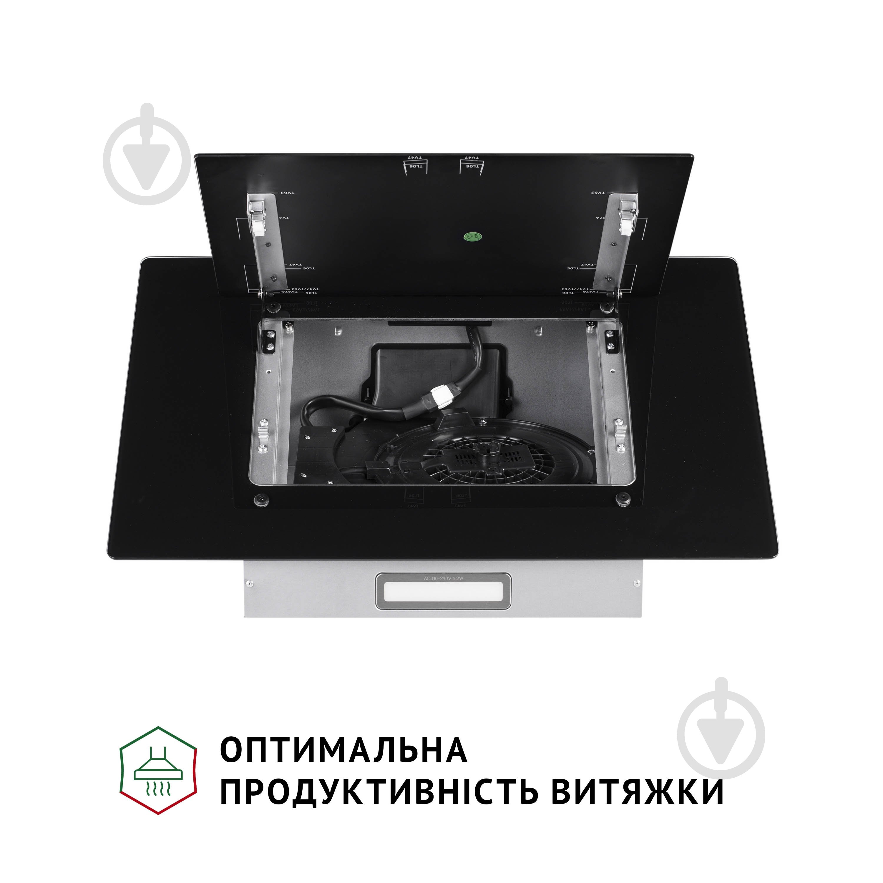 Витяжка Perfelli DN 6142 BL LED декоративна похила - фото 8