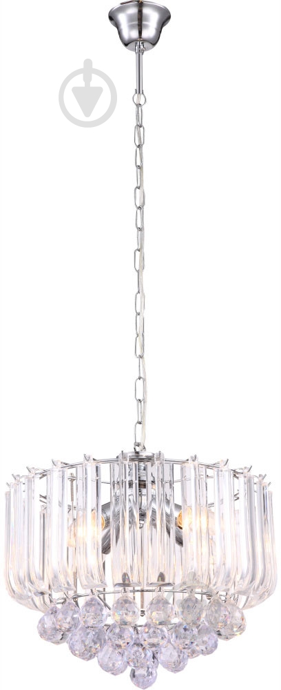 Люстра подвесная Globo Minnesota 4xE14 хром 15303 - фото 1