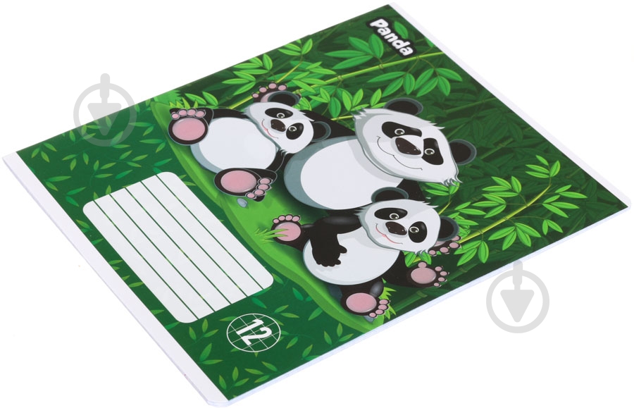 Тетрадь школьная 12 листов в клетку Panda - фото 3