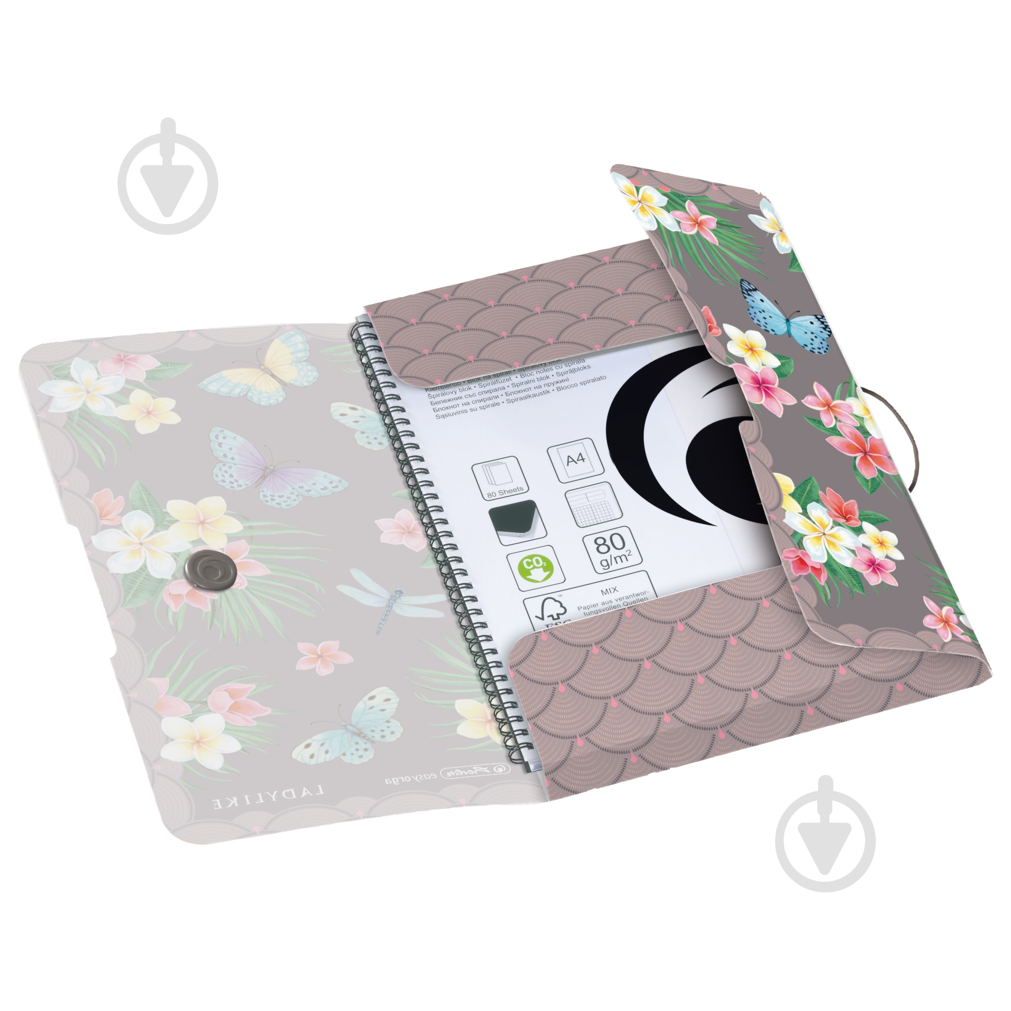 Папка на резинке А4 Ladylike Butterfly Herlitz 50044009 - фото 2