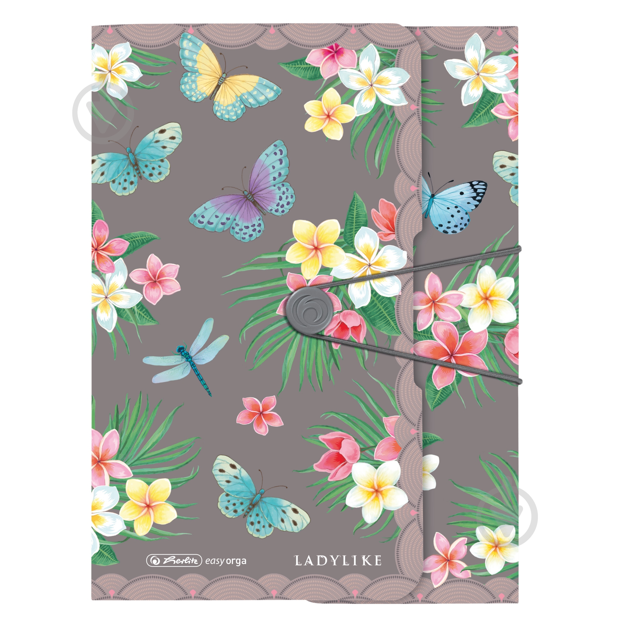 Папка на резинке А4 Ladylike Butterfly Herlitz 50044009 - фото 1