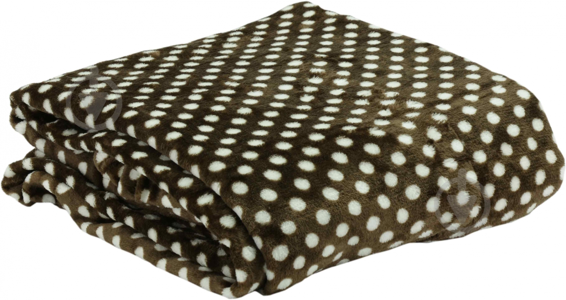 Плед Горохи 160x200 см белый Underprice - фото 1