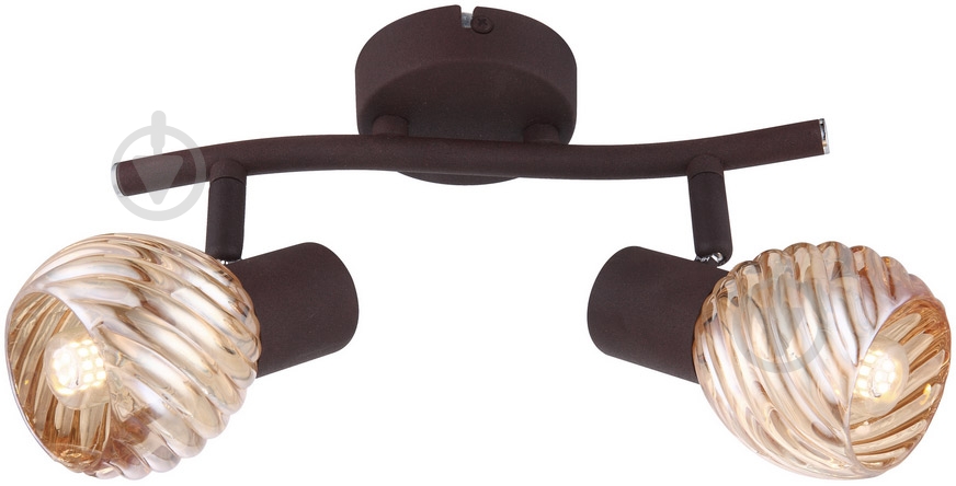 Спот Globo Becky 2x40 Вт E14 коричневый 54644-2O - фото 1