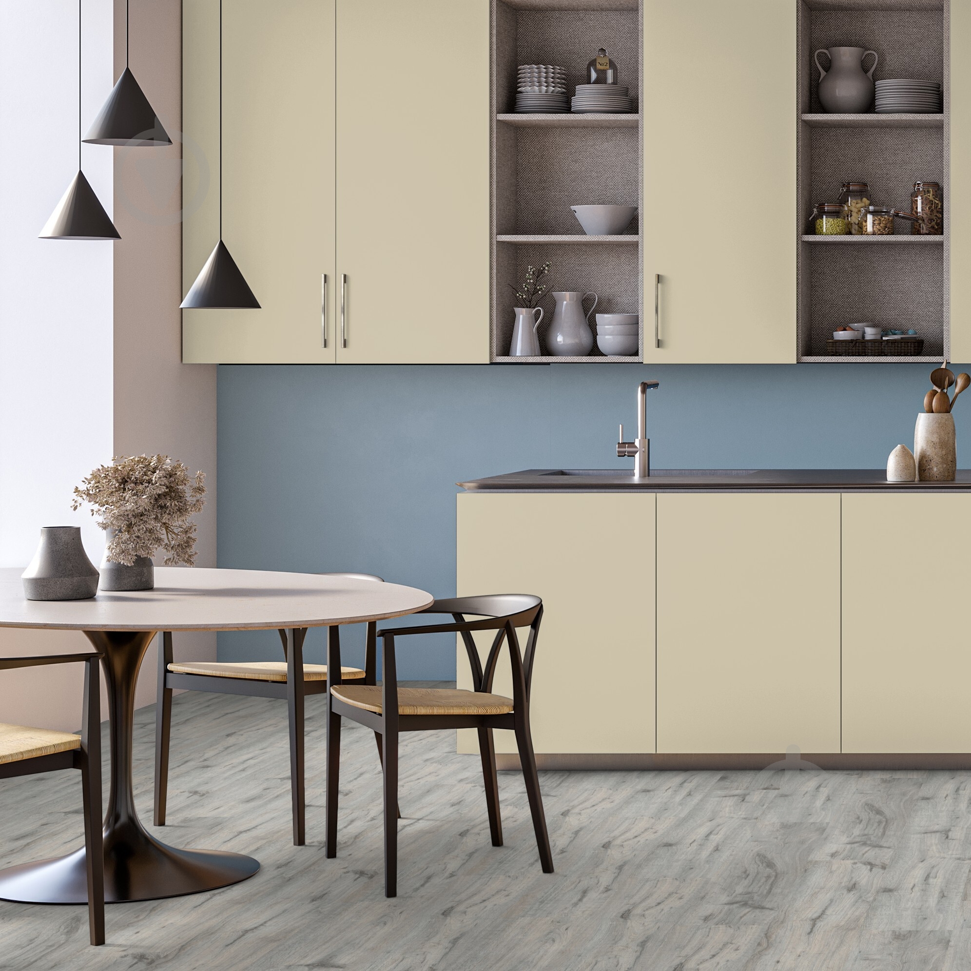 Фасад для кухни KS Wood Светло-серый мат Р005 533x596 - фото 3 Фасад для кухни KS Wood Светло-серый мат Р005 533x596 - фото 3