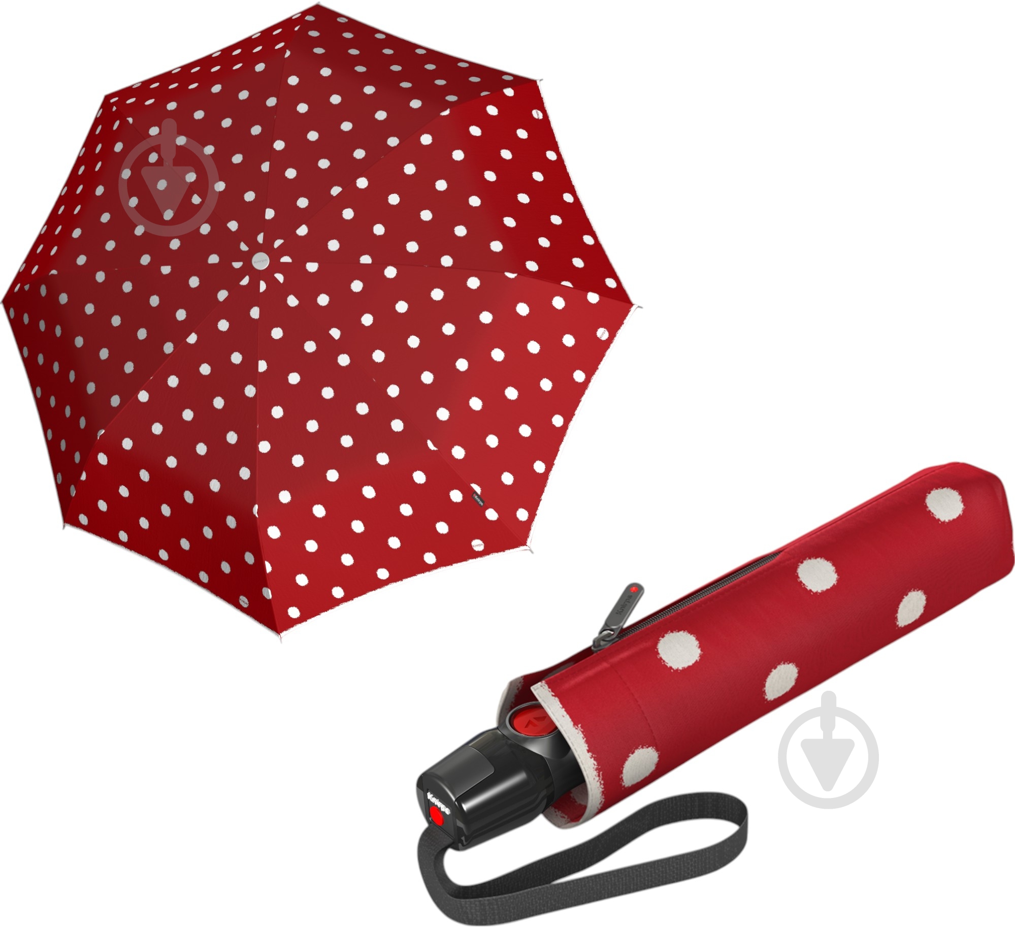 Парасолька Knirps T.200 Medium Duomatic Dot Art Red Kn95 3201 4903 - фото 1 Парасолька Knirps T.200 Medium Duomatic Dot Art Red Kn95 3201 4903 - фото 1