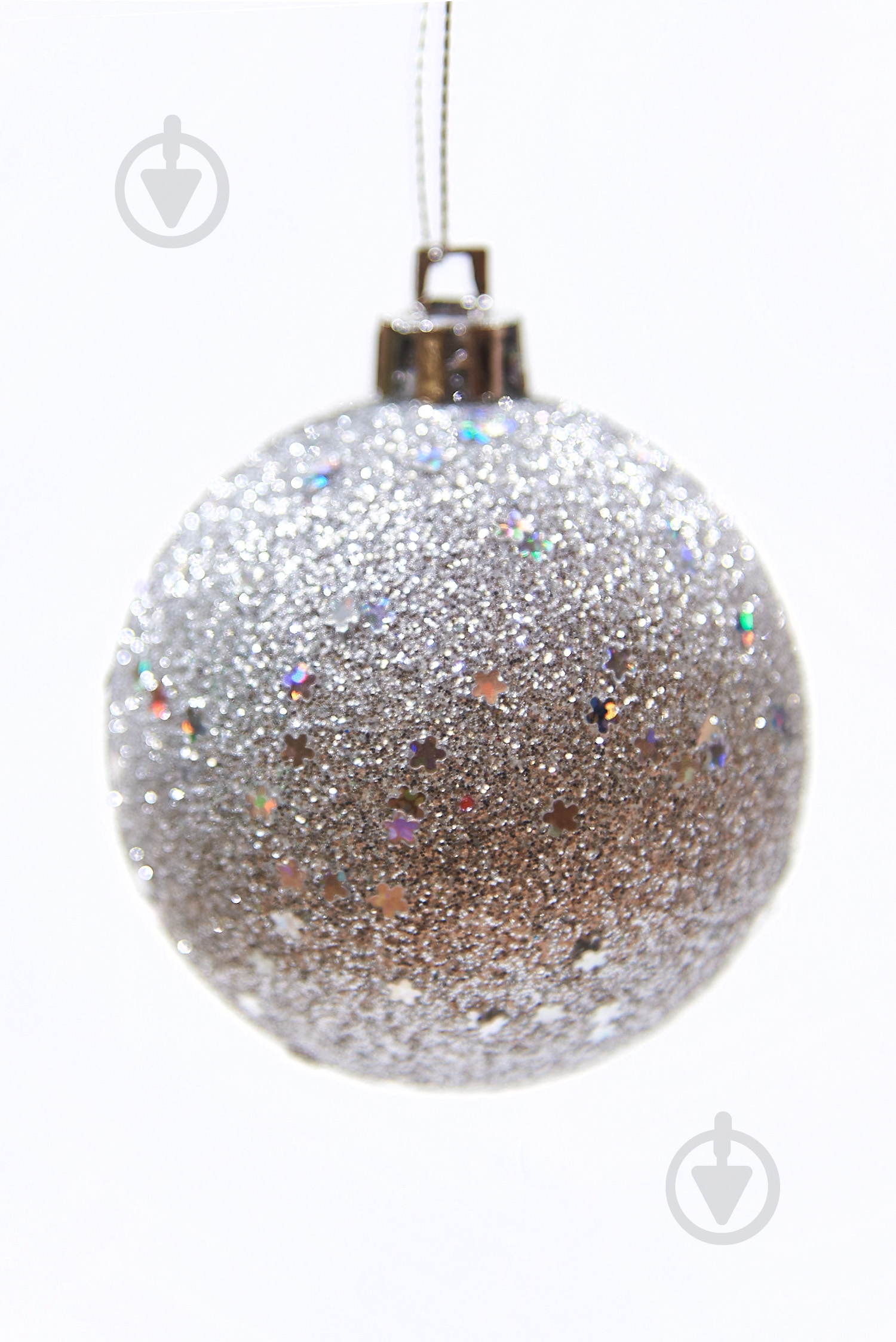 Шар Зоряне сяйво d 60 мм серебряный 2799 - фото 1