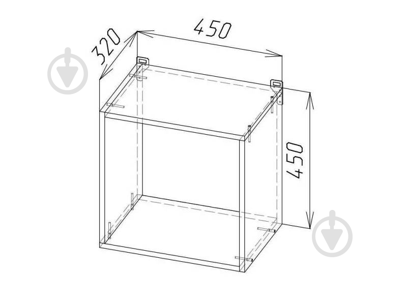 Полиця DC Tara 450x450 мм чорний - фото 2