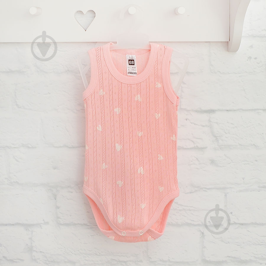 Боді-майка для дівчинки Blanka Сердечко р.62-68 рожевий 110808 - фото 1 Боді-майка для дівчинки Blanka Сердечко р.62-68 рожевий 110808 - фото 1