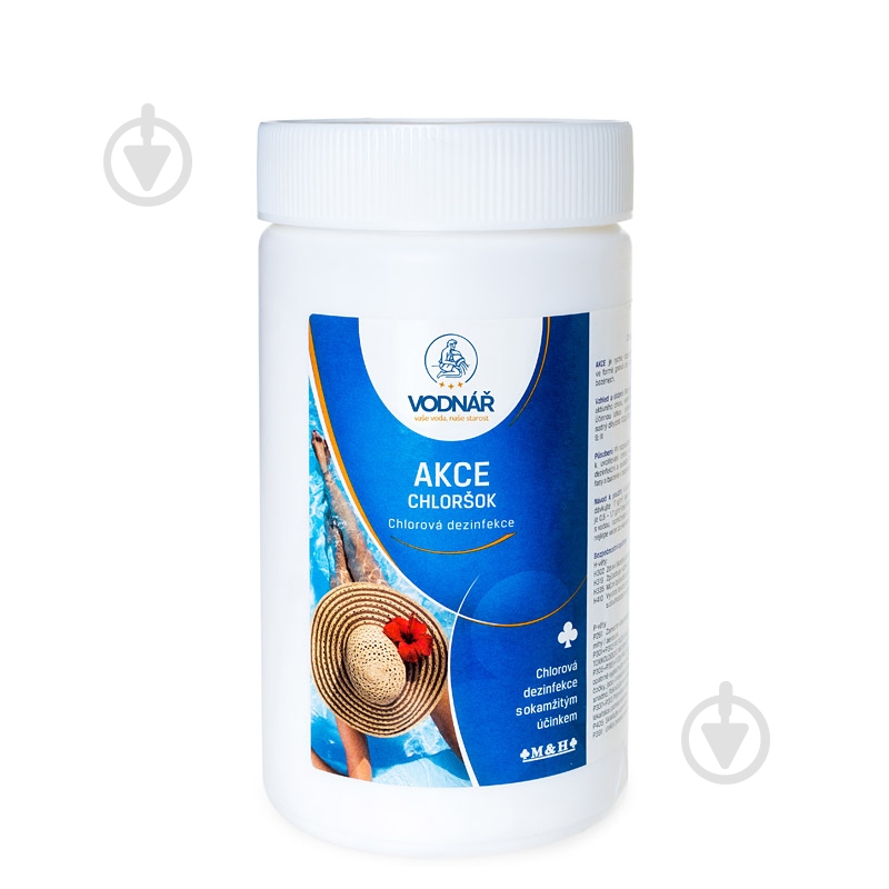 Средство для бассейна Шок хлор 1 кг VODNAR - фото 1 Средство для бассейна Шок хлор 1 кг VODNAR - фото 1