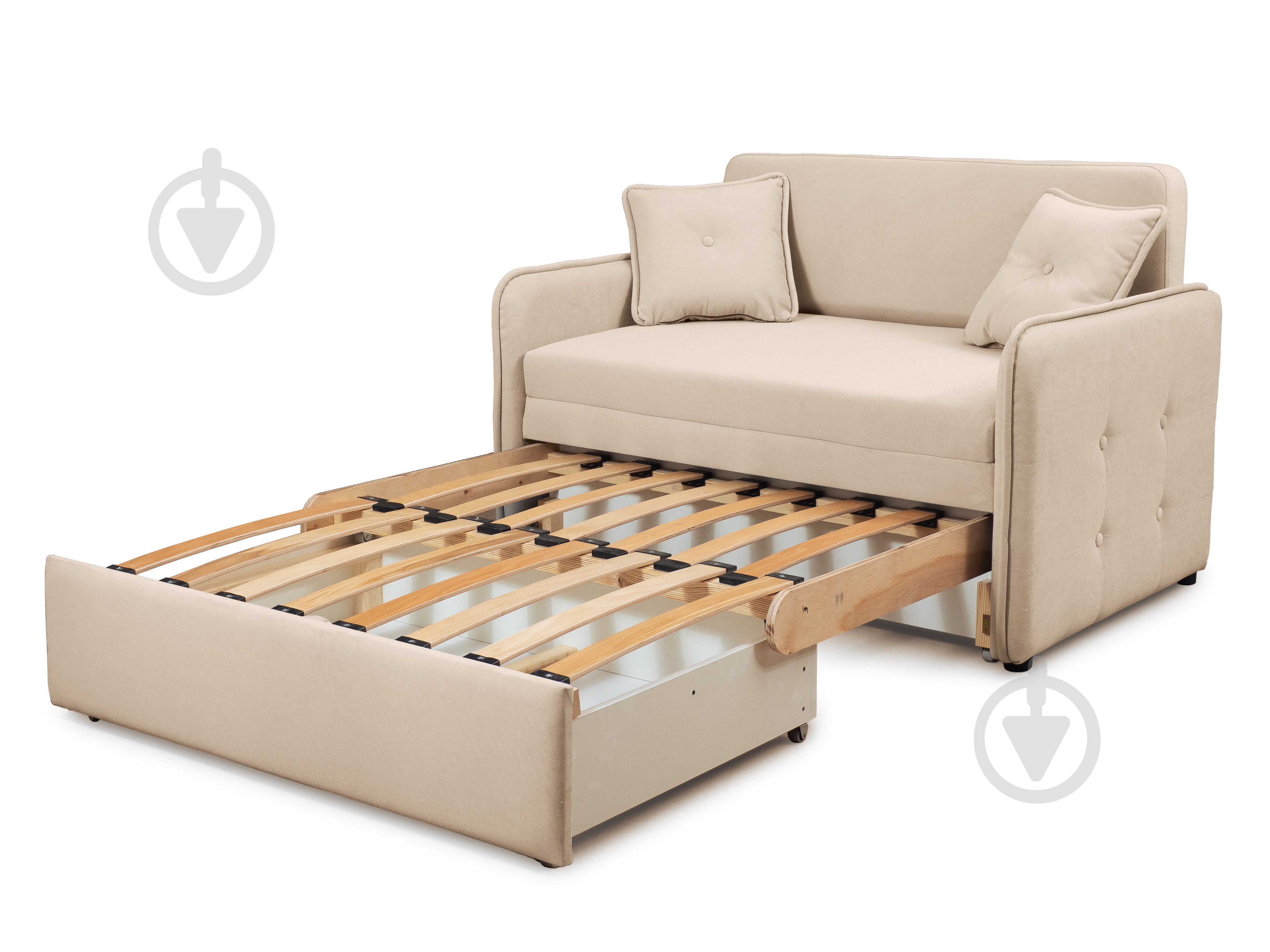 Тахта ZENIt Роккі велюр бежевий 1260x820x685 мм - фото 3