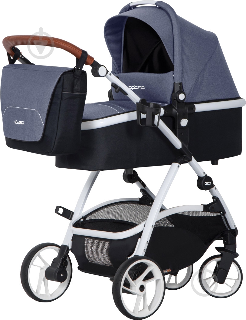 Коляска универсальная EasyGo 2 в 1 Optimo denim 5976 - фото 1