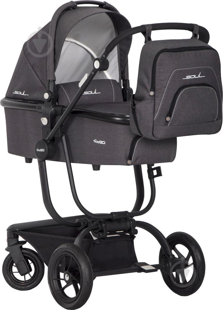 Коляска універсальна EasyGo 2 в 1 Soul anthracite 6240 - фото 1