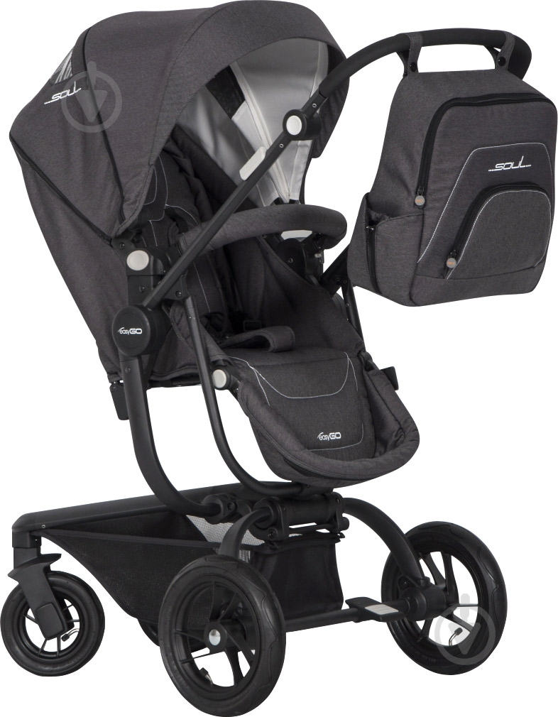 Коляска універсальна EasyGo 2 в 1 Soul anthracite 6240 - фото 4