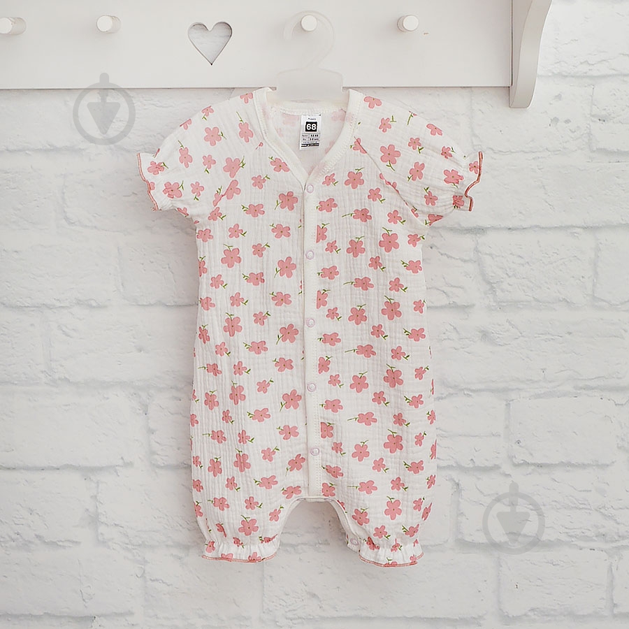 Пісочник для дівчинки Blanka Квіти р.56-62 рожевий 110795 - фото 1 Пісочник для дівчинки Blanka Квіти р.56-62 рожевий 110795 - фото 1